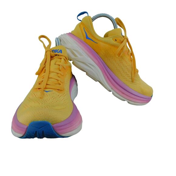 hoka Shoes - HOKA ONE ONE Women's Bondi 8 Running Shoes, Impala/Cyclamen Sneakers  Size 8